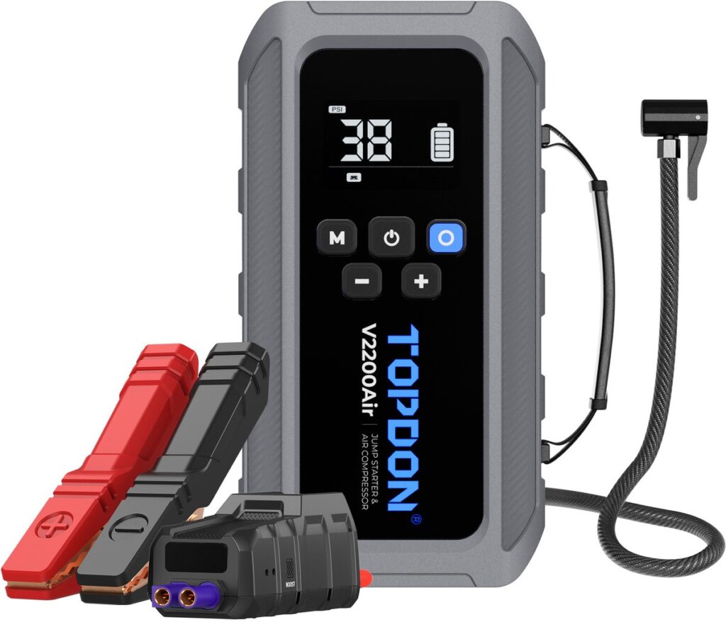 TOPDON V2200 Air startbooster met compressor