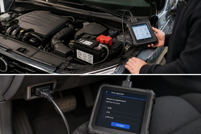 Autoaccu inleren na vervangen